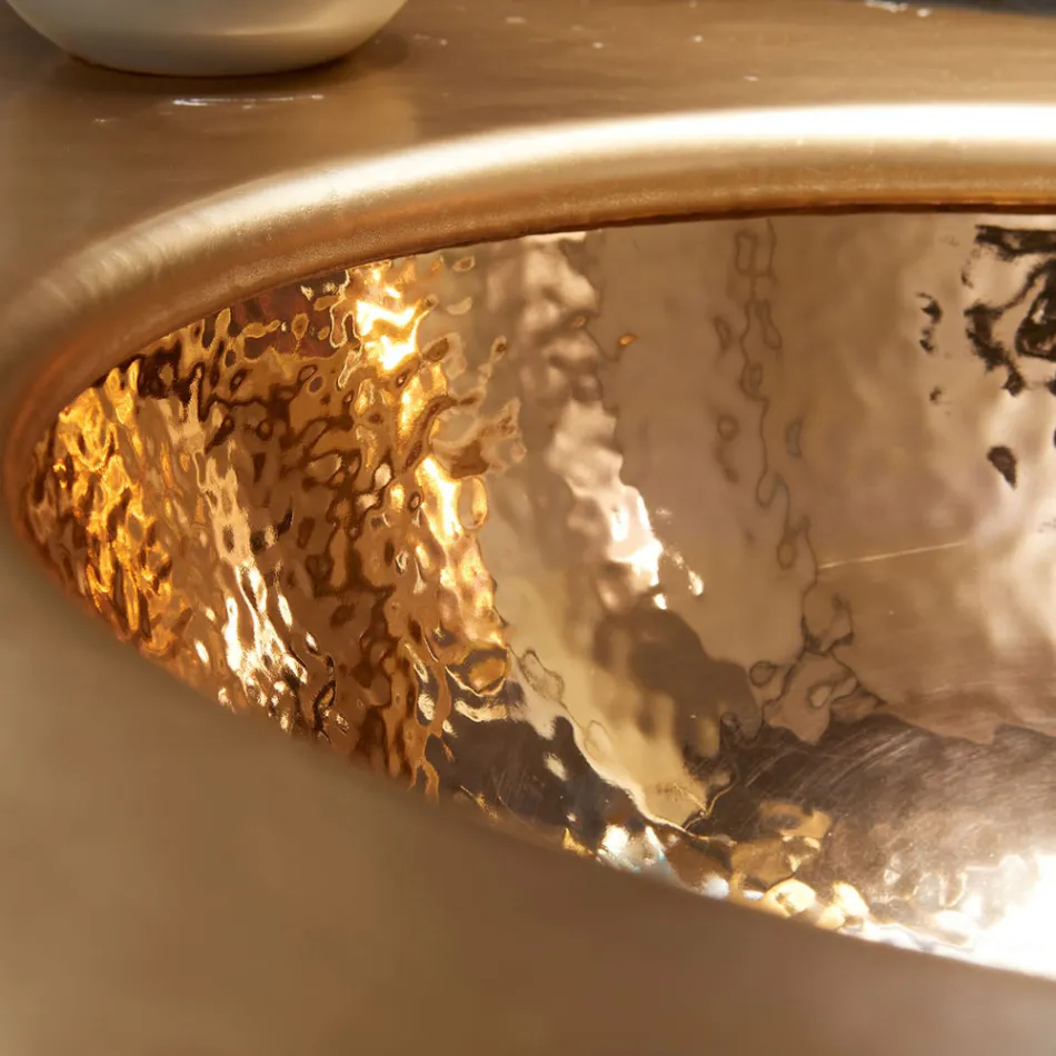 Einbauwaschbecken aus Schamotteton in 3 Ausführungen, hergestellt in Italien – Erioli Viadurini