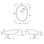 Modernes Aufsatzwaschbecken aus Zebra-Keramik, hergestellt in Italy Glossy silver Viadurini