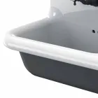 Moderne Waschbecken Wand Doppelschale in Keramik-Design Jack Viadurini