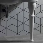 Modernes Wandwaschbecken mit oder ohne Beinen, L90 cm in Avise Ceramic Viadurini