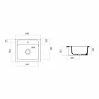 Einloch-Becken aus farbiger Keramik für Unterstützung und Einbau Capri Viadurini