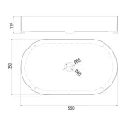 Ovales Aufsatzwaschbecken aus Edelstahl in verschiedenen Ausführungen – Anemone Viadurini