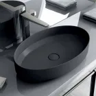 Ovales Aufsatzwaschbecken aus Keramik made in Italy, Yoel Viadurini