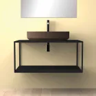 Ovales Aufsatzwaschbecken aus Keramik made in Italy, Yoel Viadurini