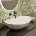 Ovales Aufsatzwaschbecken aus Keramik L 60 cm Made in Italy - Jumper
