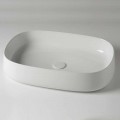 Modernes und ovales Aufsatzwaschbecken L 60 cm aus Keramik - Cordino