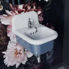 Rechteckiges hängendes Badezimmerwaschbecken aus Keramik – Elodie Viadurini