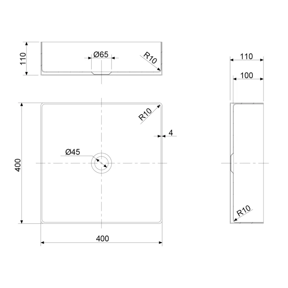 Quadratisches Aufsatzwaschbecken aus Edelstahl in verschiedenen Ausführungen – Calendula Viadurini
