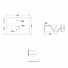 Quadratisches oder rechteckiges Keramikwaschbecken im modernen Design Made in Italy - Act Viadurini