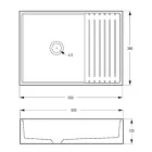 Rechteckiges Aufsatzwaschbecken aus Mali-Orange-Terrazzo – Azalee Viadurini