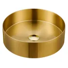 Rundes Aufsatzwaschbecken aus Edelstahl in verschiedenen Ausführungen – Fiordaliso Viadurini