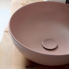 Rundes Aufsatzwaschbecken aus farbiger Keramik, L 40 cm – Chicco Viadurini