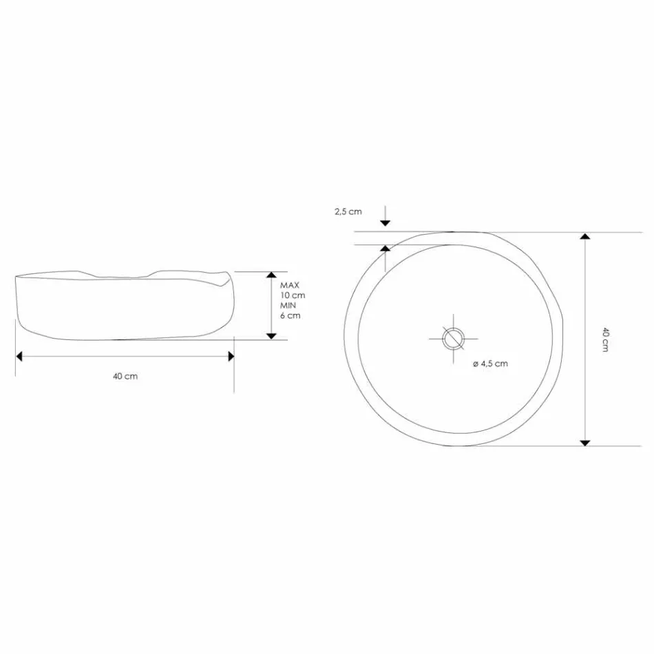 Modernes Arbeitsplattenwaschbecken aus natürlich poliertem Naturteak - Zino Viadurini