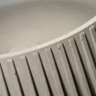 Rundes Aufsatzwaschbecken aus Zement und Harz – Ibisco Viadurini