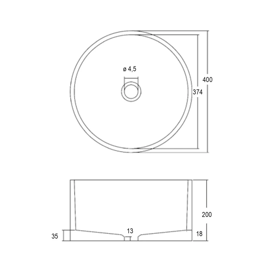 Rundes Aufsatzwaschbecken aus Mali-Orange-Terrazzo – Azalee Viadurini