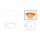 Rundbecken Design Kupfer, handgefertigt, Pflanze Viadurini