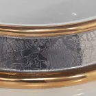 Design-Halbeinbauwaschbecken aus Schamott, handgefertigt in Italien, Manilo Viadurini