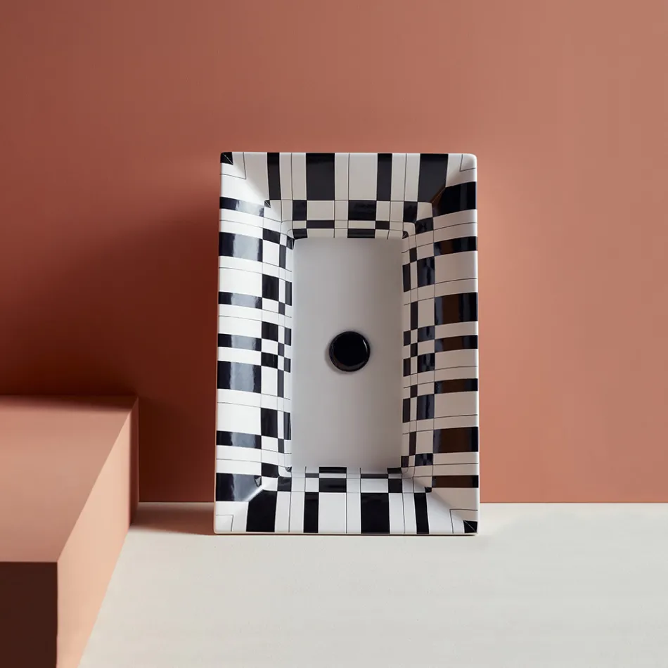 Halbeinbauwaschbecken aus Schamotteton in verschiedenen Ausführungen, hergestellt in Italien – Ultima Viadurini