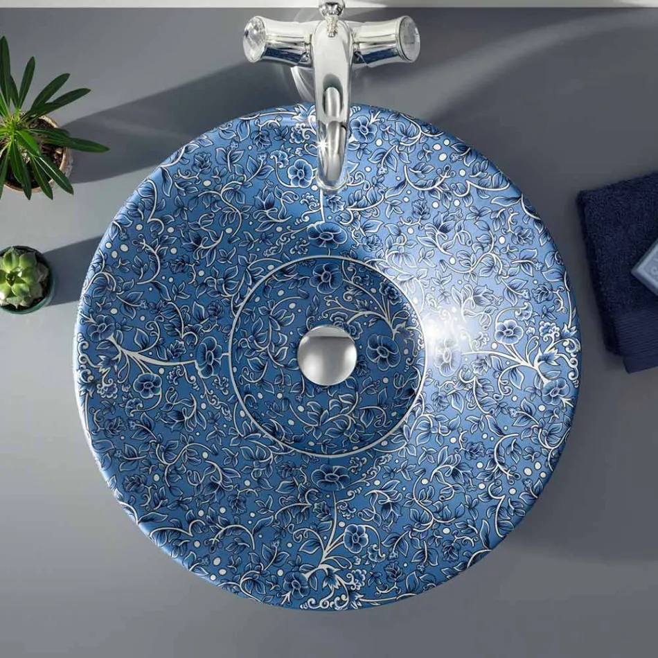 Halbeinbauwaschbecken aus Schamottstein in verschiedenen Ausführungen, hergestellt in Italien – Capatosta Viadurini