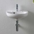Klassisches Design, weißes Keramik-Wandwaschbecken mit einem Hahnloch – Silikat