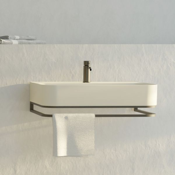 Wandwaschbecken aus keramik mit optionalem handtuchhalter, hergestellt in italien – graffa