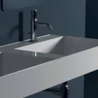 Modernes Design Wand-Waschbecken aus Keramik Sun 120x45 cm hergestellt in Italien Viadurini