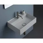 Hänge-Waschbecken aus Keramik Sun 50x35 cm, in verschiedenen Farben erhältlich Viadurini