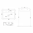 Hänge-Waschbecken aus Keramik Sun 50x35 cm, in verschiedenen Farben erhältlich Viadurini