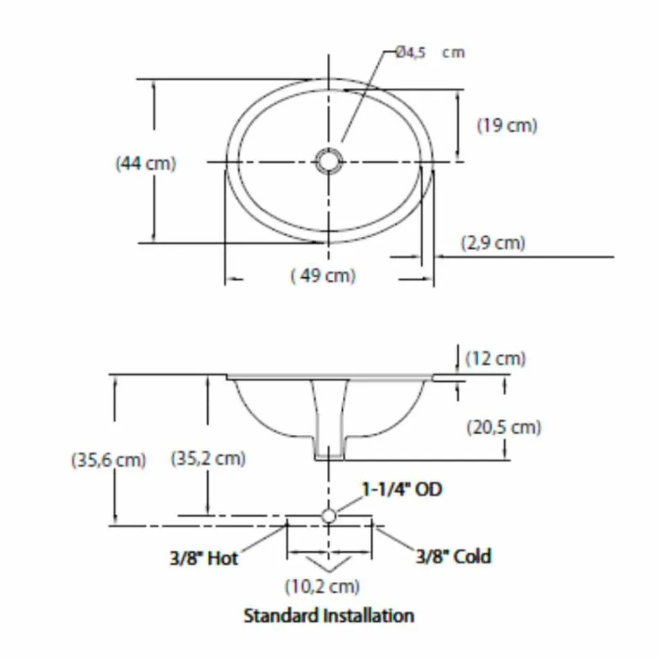 Barock-Becken Unterbau Schamott und Gold in Italien, Aegean Viadurini