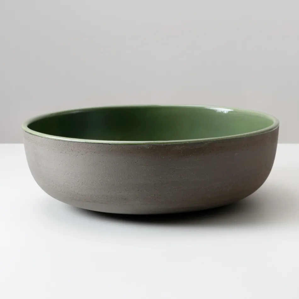 Aufsatzwaschbecken aus dunklem Raku, hergestellt in Italien - Tropf Viadurini