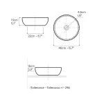 Aufsatzwaschbecken aus dunklem Raku, hergestellt in Italien - Tropf Viadurini