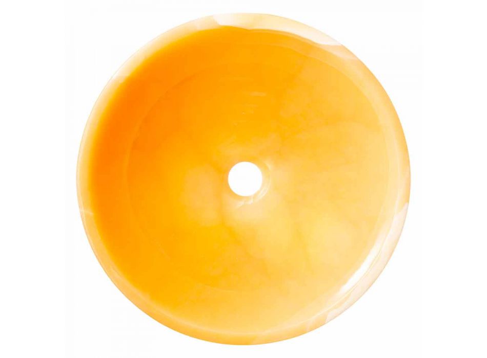 Aufsatzwaschtisch in orange Onyx Stein Aris Viadurini
