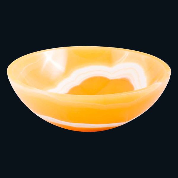 Rundes design-aufsatzwaschbecken aus orangem onyx stein aris