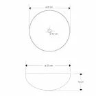 Rundes modernes Aufsatzwaschbecken aus Nickelmetall Loano Viadurini