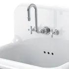 Wandmontiertes Vintage Doppelwaschbecken aus grauer Keramik - Jack Viadurini