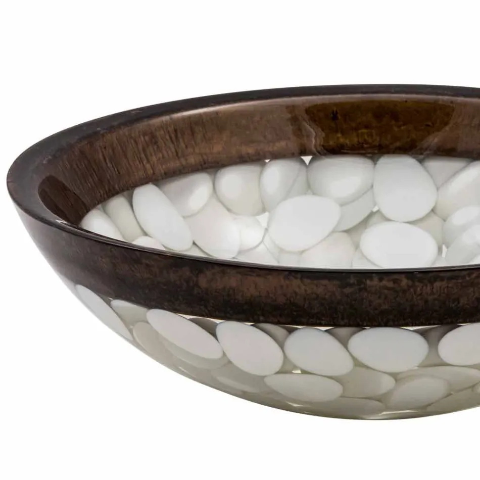 Runde handgefertigte Spüle aus Harz, Buguggiate Viadurini