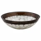 Runde handgefertigte Spüle aus Harz, Buguggiate Viadurini