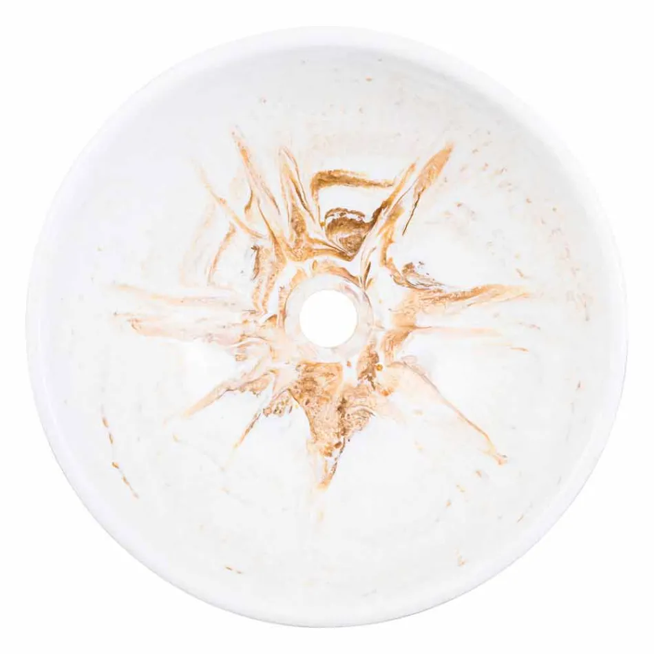 Design Support Waschbecken aus goldenem Harz - Dogliola Viadurini