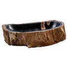 Moderne Arbeitsspüle aus fossilem Holz, Negrar Viadurini