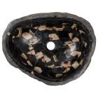 Handgefertigtes Aufsatzwaschbecken aus Flussstein, Palizzi Viadurini