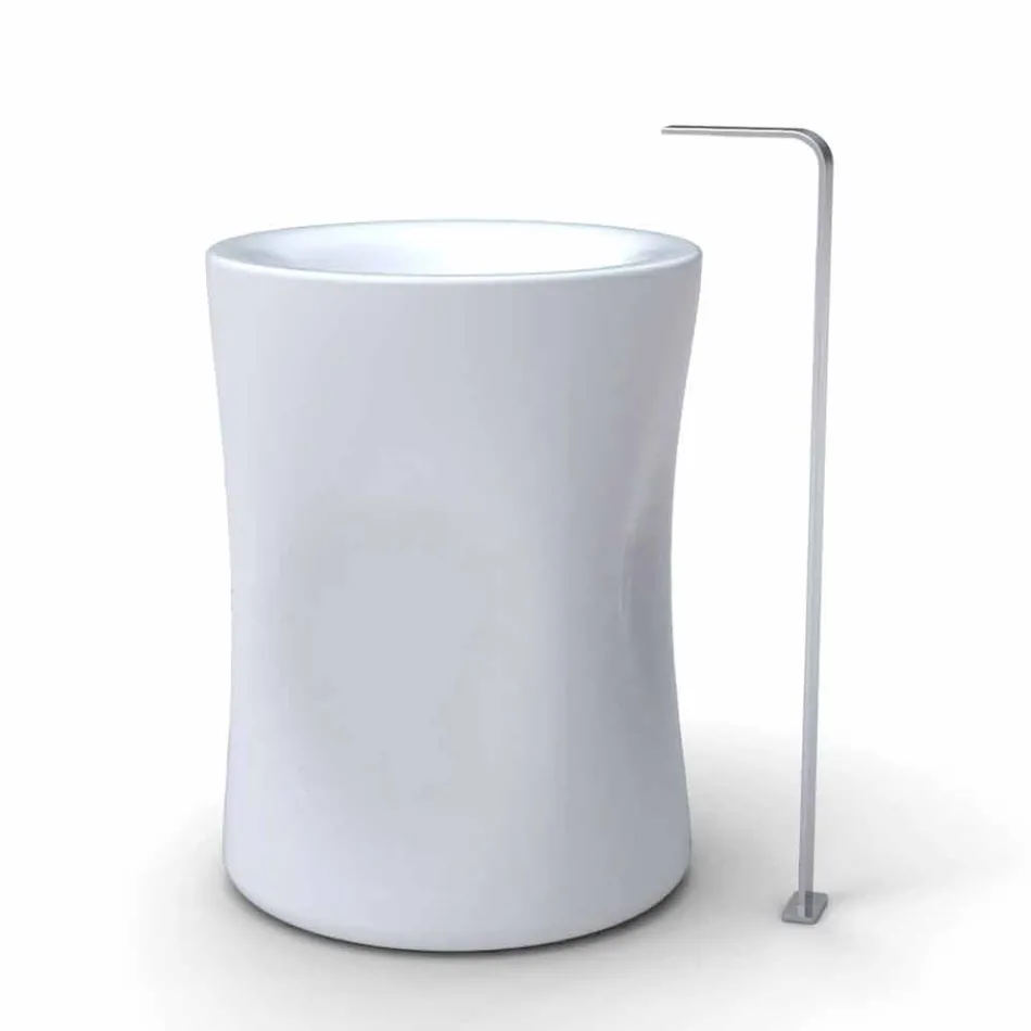 Modernes freistehendes Säulenwaschbecken, hergestellt in Italien, Syrakus Viadurini