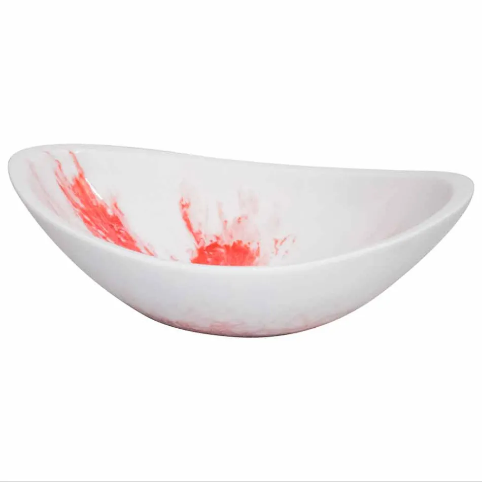 Modernes Waschbecken aus weißem Harz - Marcedusa Viadurini