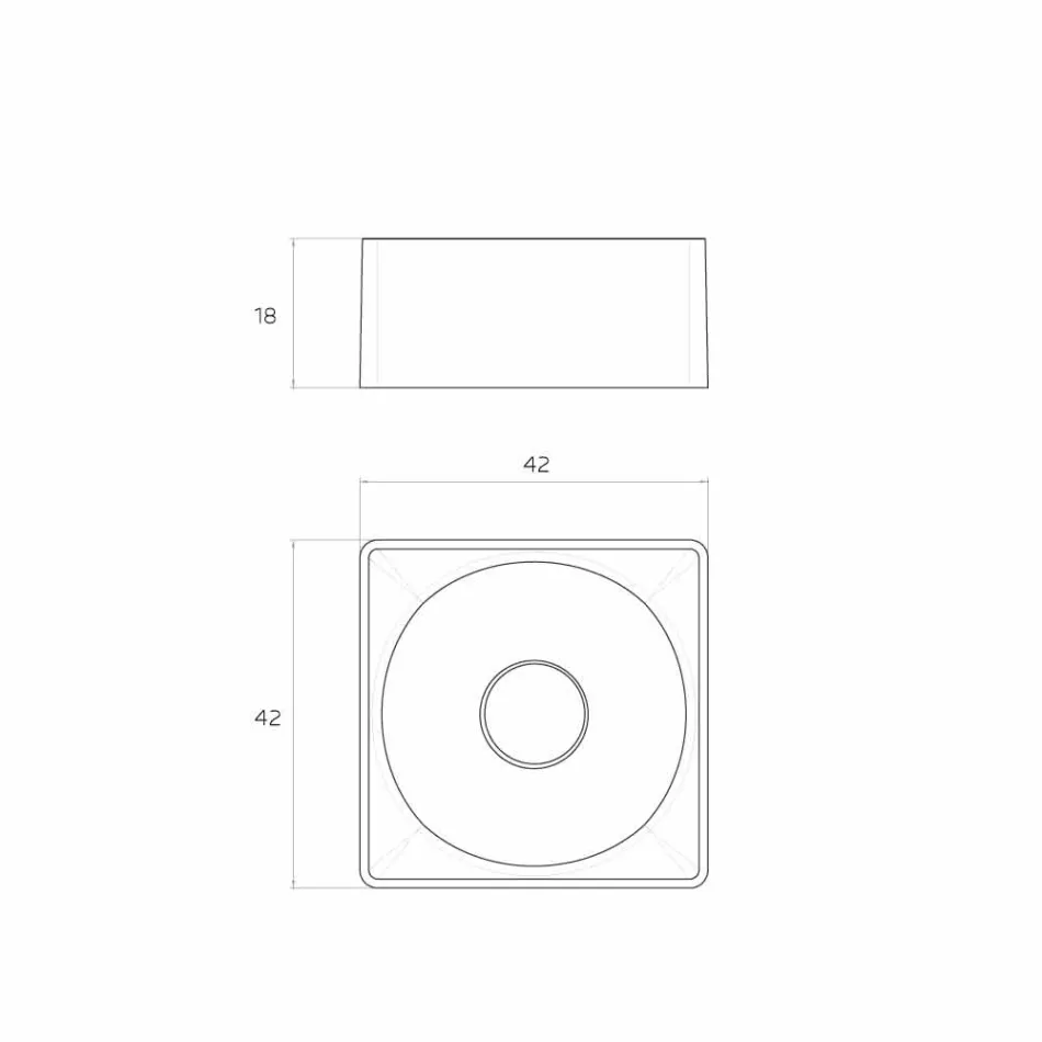 Modernes Aufsatzwaschbecken hergestellt in Italien, Forino Viadurini