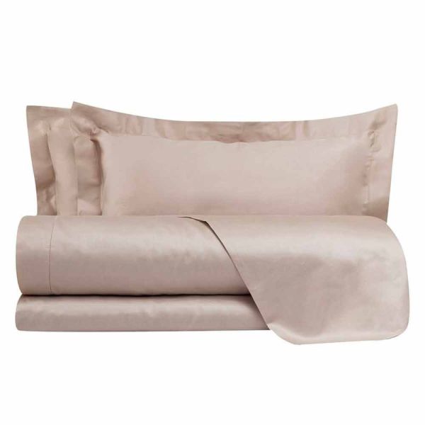 Baumwollsatinplatten für doppelbett solid color - freesia