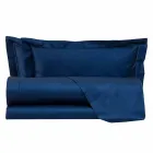 Einfarbige Blätter komplett in Baumwollsatin für Doppelbett - Hibiskus Viadurini