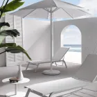 Gartenliegen aus lackiertem Aluminium und Textilene, 2 Stück - Hase Viadurini