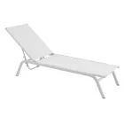 Gartenliegen aus lackiertem Aluminium und Textilene, 2 Stück - Hase Viadurini