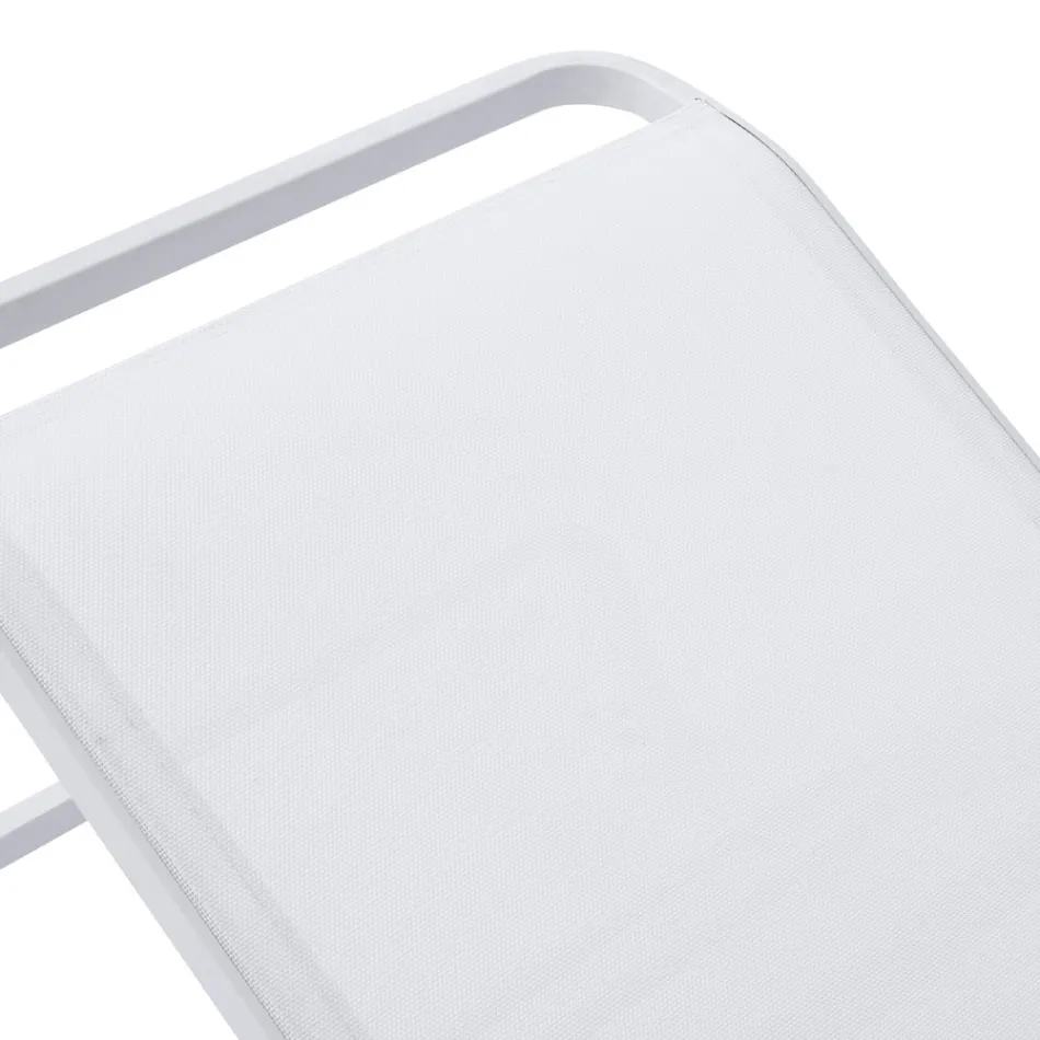 Solaya 194x65 cm Outdoor-Sonnenliege aus Aluminium und Textilene Viadurini