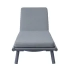 196 x 75 cm Aluminium-Sonnenliege für den Außenbereich mit Kissen - Sundra Viadurini