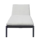 205 x 76 cm große Aluminium-Sonnenliege für den Außenbereich mit Kissen - Tessara Viadurini